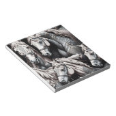 黒と白絵画の芸術で詳述された馬 ノートパッド (アングル)