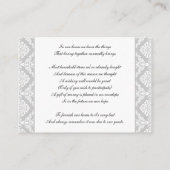 「黒と白」がウェルカードを願う エンクロージャーカード (裏面)