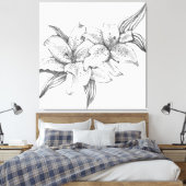 黒と白 キャンバスプリント (インサイチュ (寝室))
