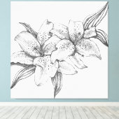 黒と白 キャンバスプリント (インサイチュ (ウッドフロア))