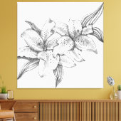 黒と白 キャンバスプリント (インサイチュ (リビング))