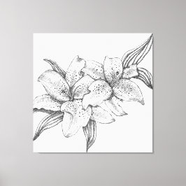 黒と白 キャンバスプリント