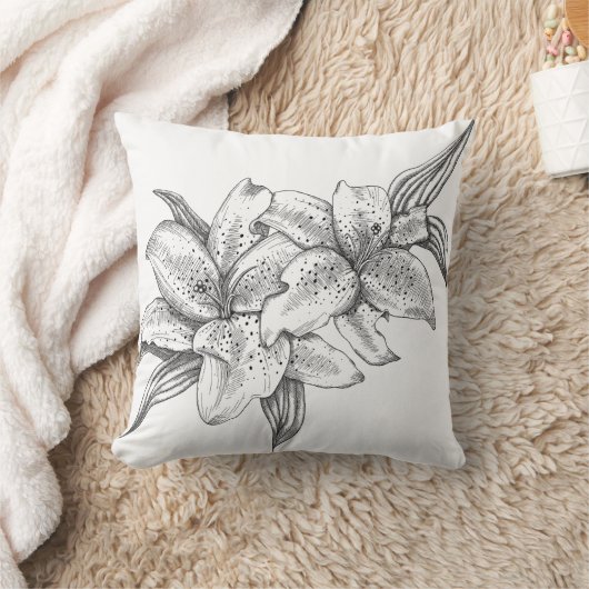 黒と白 クッション (ブランケット)