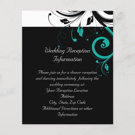 黒と白、ティール（緑がかった色）逆旋回 (正面)