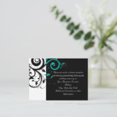 黒と白、ティール（緑がかった色）逆旋回 エンクロージャーカード (スタンド正面)