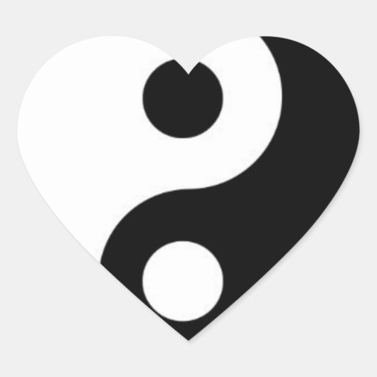黒と白 ハートシール (正面)
