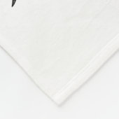 黒と白 フリースブランケット (角)