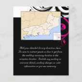 黒と白、マゼンタのスワール付き (裏面)