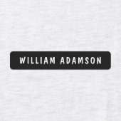 黒と白（長）姓 | 防水の衣類 ラベル (デザイン1)