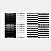 黒と白（長）姓 | 防水の衣類 ラベル (シート)