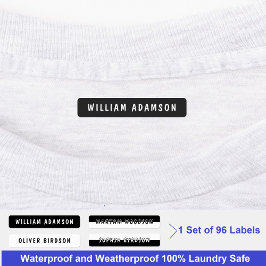 黒と白（長）姓 | 防水の衣類 ラベル