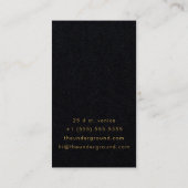 黒と真鍮のイヤリングディスプレイカード 名刺 (裏面)