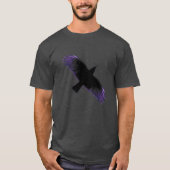 黒と紫のカラス Tシャツ (正面)