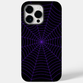 黒と紫のクモの巣ハロウィンパターン Case-Mate iPhone 14 PRO MAXケース