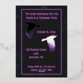 黒と紫のクロウハロウィン 箔シーズンカード (裏面)