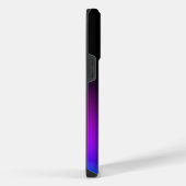 黒と紫のグラデーションが光る iPhoneケース (右側面)