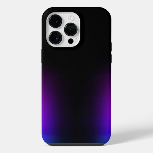 黒と紫のグラデーションが光る iPhoneケース (裏面)