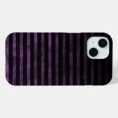 黒と紫のグランジオンブレストライプ Case-Mate iPhoneケース (裏面 (横))