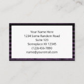 黒と紫のグランジグラデーションストライプ 名刺 (裏面)