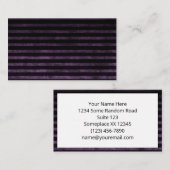黒と紫のグランジグラデーションストライプ 名刺 (正面/裏面)