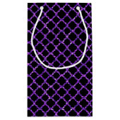 黒と紫のグリッタールックハロウィーン スモールペーパーバッグ (裏面)