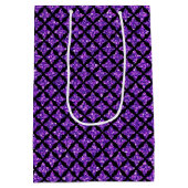 黒と紫のグリッタールックハロウィーン ミディアムペーパーバッグ (裏面)