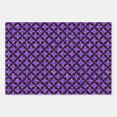 黒と紫のグリッタールックハロウィーン ラッピングペーパーシート (正面3)