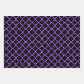 黒と紫のグリッタールックハロウィーン ラッピングペーパーシート (正面2)