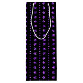 黒と紫のグリッタールックハロウィーン ワインギフトバッグ (裏面)