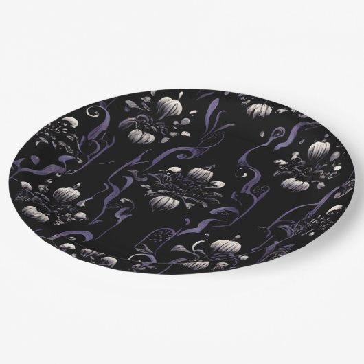 黒と紫のゴシック様式#5 |紙プレート ペーパープレート (アングル)