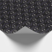 黒と紫のゴシック模様#5ラッピング紙 ラッピングペーパー (角)