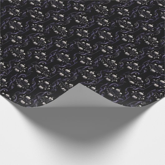 黒と紫のゴシック模様#5ラッピング紙 ラッピングペーパー (角)