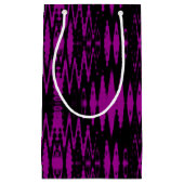 黒と紫のジグザグ スモールペーパーバッグ (正面)