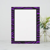 黒と紫のゼブラ印刷レタカスタマイズーヘッド (スタンド正面)