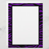 黒と紫のゼブラ印刷レタカスタマイズーヘッド (正面/裏面)