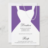 黒と紫のタキシード結婚式招待状 招待状 (裏面)