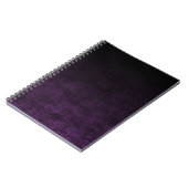 黒と紫のテクスチグランジャグラデーション ノートブック (左側)