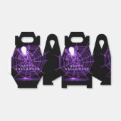 黒と紫のハロウィンスパイダーウェブ特典ボックス フェイバーボックス (折り畳みなし)