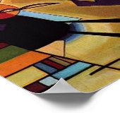 黒と紫のバイヴァッシリー・カンディンスキー ポスター (角)