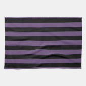 黒と紫のパタストライプーンキッチンタオル キッチンタオル (横)