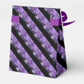 黒と紫のパターストライプのンの好意ボックス フェイバーボックス (裏面サイド)
