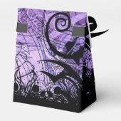 黒と紫のパターパーソナライズされたンの好意ボックス フェイバーボックス (裏面サイド)