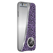 黒と紫のヒョウ柄 |モノグラム Case-Mate iPhoneケース (裏面/右)