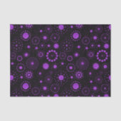 黒と紫のフェイクグリッター幾何学円 薄葉紙 (正面)