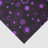 黒と紫のフェイクグリッター幾何学円 薄葉紙 (詳細)
