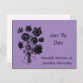 黒と紫のフローラ 案内ポストカード (正面/裏面)