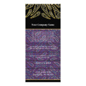 黒と紫のペイズリー渦巻きラックカード ラックカード (正面)