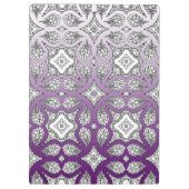 黒と紫のマンダラ禅の切り身 クリップボード (裏面)