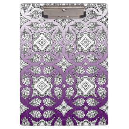 黒と紫のマンダラ禅の切り身 クリップボード