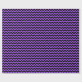黒と紫のミディアムシェブロンラッピング紙 ラッピングペーパー (フラット)